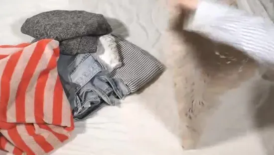 Strapazierfähiger Organizer für Bettwäsche, Decken, faltbare Aufbewahrungsbox, Steppdecke, große Leinentaschen, Wäschebeutel, transparenter Reißverschluss, Aufbewahrungstasche für Kleidung, Damenunterwäsche, BH-Tasche